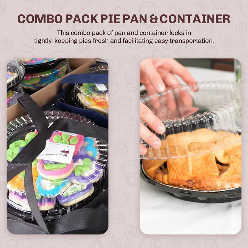 9" Two Piece Pie Container with Low Dome Lid    #WJ40 D&W Fine Pack