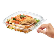 microwavable and dishwasher safe plastic clamshell to go containers C9944D