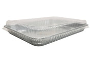 Disposable  Aluminum Foil 1/4  Sheet Cake Pan with Plastic Lid  #1200P D&W Fine Pack