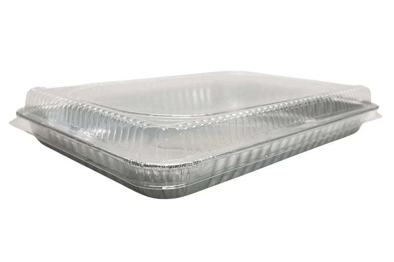 Disposable  Aluminum Foil 1/4  Sheet Cake Pan with Plastic Lid  #1200P D&W Fine Pack