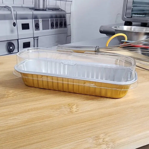 Rectangular Colored Aluminum Baking Tin with Plastic Lid - #A43P KitchenDance