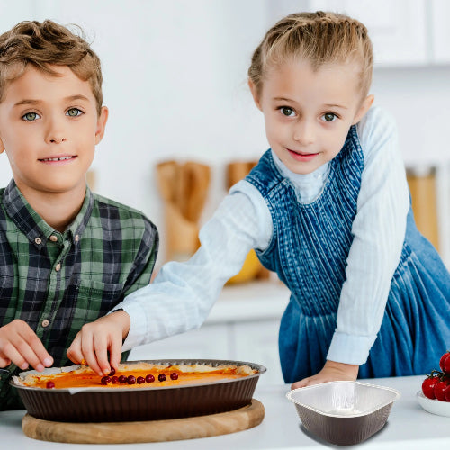 4" Square Colored Aluminum Foil Dessert Pan #A6NL KitchenDance