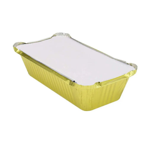 1½ lb. Closable Foil Loaf Pan with Colored Board Lid  #1650L KitchenDance