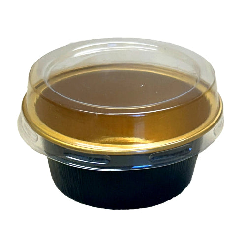 1½ oz. Colored Foil Cups with Plastic Lids #A45P KitchenDance