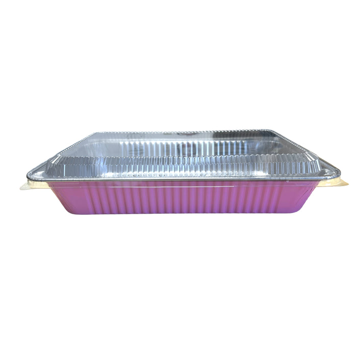 Deep Disposable Full Size Steam Table Pan with Plastic Lid - #9850P