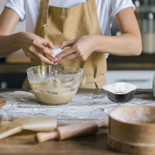 4" Square Colored Aluminum Foil Dessert Pan #A6NL KitchenDance