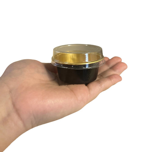 1½ oz. Colored Foil Cups with Plastic Lids #A45P KitchenDance