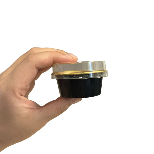 1½ oz. Colored Foil Cups with Plastic Lids #A45P KitchenDance