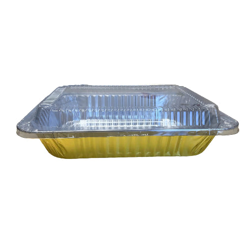 Half Size Colored Disposable Steam Table Pans with Plastic Dome Lid - #53900P KitchenDance