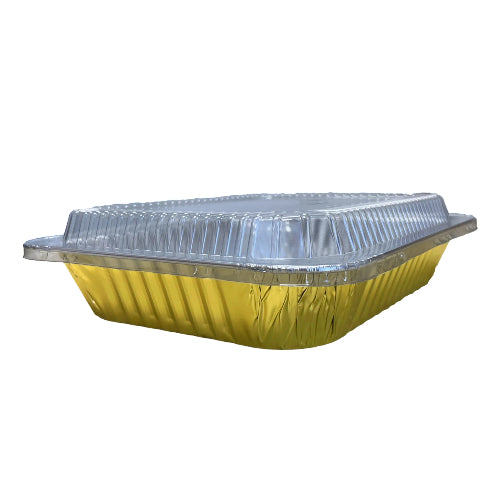 Half Size Colored Disposable Steam Table Pans with Plastic Dome Lid - #53900P KitchenDance