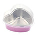 Disposable Mini Heart Shaped Foil Pan with Plastic Lid   #3055P KitchenDance