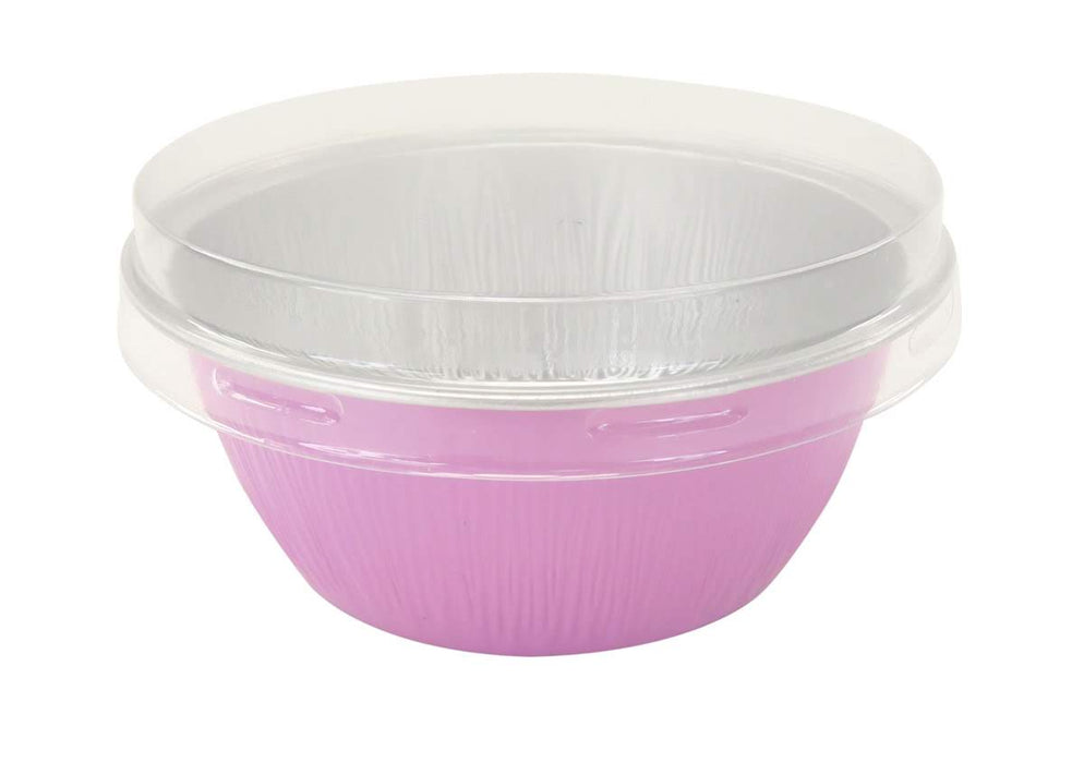 4 oz. Colored Foil Ramekins / Baking Cups with Plastic Lid    #A50P