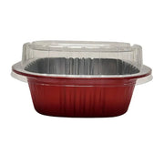 5" x 5" Colored Aluminum  Heavy Foil Square Pan with Lid Combo #A69P KitchenDance