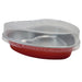 8 oz.  Disposable Heart shaped Foil Pan with Snap-on Plastic Lid  #A255P KitchenDance
