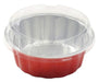 8 oz. Disposable Round Aluminum Foil Pan with Snap-on Plastic Lid #A8P KitchenDance