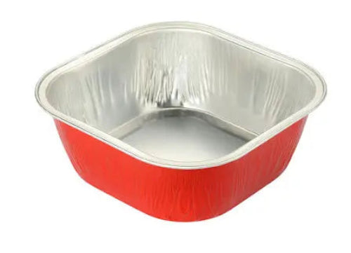 4" Square Colored Aluminum Foil Dessert Pan #A6NL KitchenDance