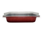 11" X 7"  Colored Heavy Aluminum Entrée Pan with Plastic Lid #A71P KitchenDance