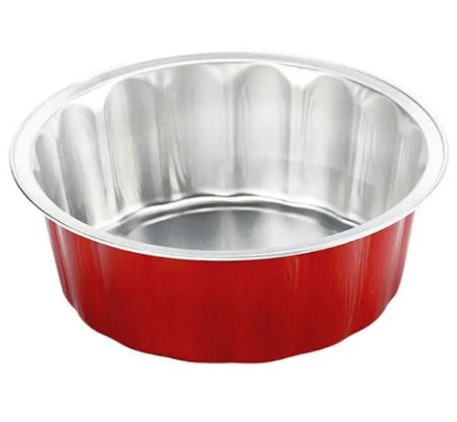 8 oz. Round Disposable Aluminum Foil Colored Dessert pan  #A8NL KitchenDance