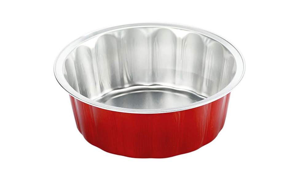 8 oz. Round Disposable Aluminum Foil Colored Dessert pan  #A8NL