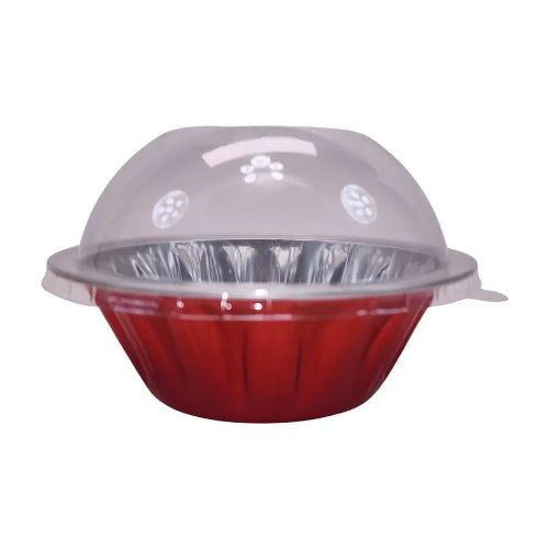 18 oz. Jumbo Disposable Aluminum Colored Pot Pie Pan with Dome Lid #A57P KitchenDance