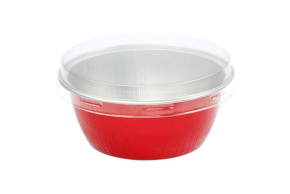 4 oz. Colored Foil Ramekins / Baking Cups with Plastic Lid    #A50P