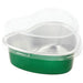 Disposable Mini Heart Shaped Foil Pan with Plastic Lid   #3055P KitchenDance