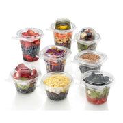 Inline Plastics Safe-T-Fresh Tamper Evident & Tamper Resistant Clamshell 16 oz. Snack Cup with Dome Lid - #TS16CCRD Inline Plastics