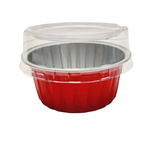 4.5 oz. Colored Aluminum Ramekin or Dessert Cup with Lid #A35P KitchenDance