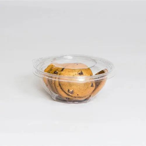 Safe-T-Fresh 24 oz. Tamper Evident & Tamper Resistant Plastic Clamshell Bowl - #TS24RN - KitchenDance