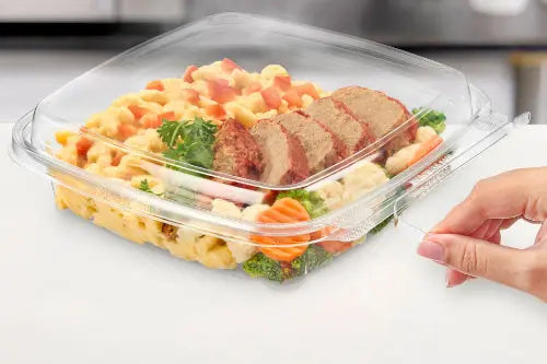microwavable plastic container tamper evident and tamper resistant C9944D