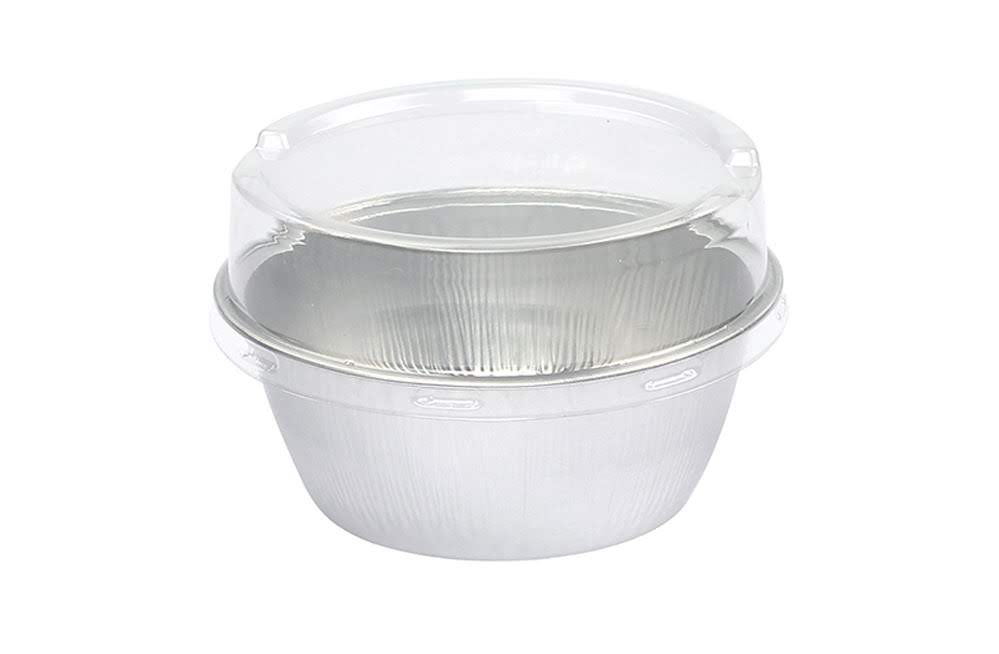 4 oz. Colored Foil Ramekins / Baking Cups with Plastic Lid    #A50P