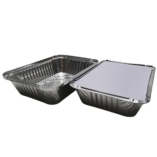 2¼ lb. Disposable Heavy Foil Carryout Pan with Board Lid   #6421L KitchenDance