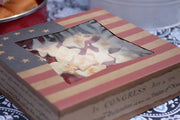 Southern Champion 9 x 9 x 2.5"  American Flag Pie Box #2482 Southern Champion