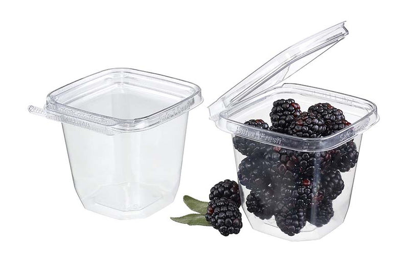 8 oz. Square Tamper-Evident & Tamper-Resistant Snacker Container - #TS3008
