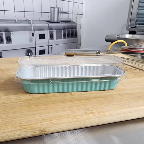 Rectangular Colored Aluminum Baking Tin with Plastic Lid - #A43P KitchenDance