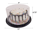 9" Display Cake Container for 2-3 layers    #WG27 D&W Fine Pack