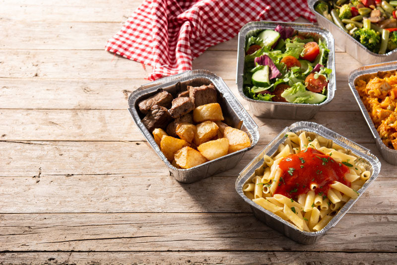 Aluminium Foil Food Containers with Lids Takeaway Home Catering